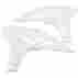 Ya04828-046 Yz250f Ufo Plastics Radiator Shrouds White For Yamaha 2011-2013