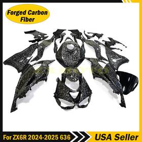 K0623pwg-tsz Zxmoto For Kawasaki Ninja Zx6r 2024-2025 636 Forged Carbon Fiber Black Fairing Kit Tank