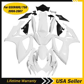 Usam-s0606unp Zxmoto Fairing Kit For Suzuki Gsxr600 Gsxr750 2006-2007 Unpainted Abs Injection Body
