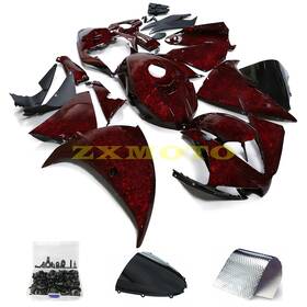 Y1013 Zxmoto Red Black Forged Carbon Fiber Fairing Kit Tank Bolt For Yamaha Yzf R1 2012-2014