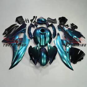 Bf-y0617 Zxmt Chameleon Green Blue Fairing Kit Tank For Yamaha Yzf R6 2006 2007 Abs Bodywork