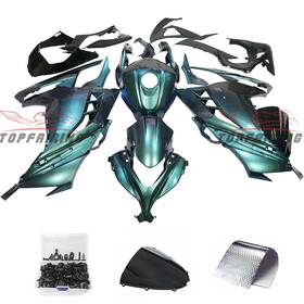 K0313pwg-ts Zxmt Green Blue Chameleon Fairing Kit Tank Bolt For Kawasaki Ninja 300 2013-17 Ex300