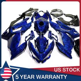 K0418pwg-003 Zxmt Blue Forged Carbon Fiber Fairing Kit Tank Cover For Kawasaki Ninja 400 2018-2023