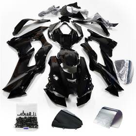 K1022-gbk Zxmt Fairing Kit With Bolts For Kawasaki Ninja Zx10r 2021-2025 Gloss Black Abs Bodywork