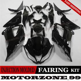 Mz-k0613gk Zxmt Gloss Black Abs Fairing Kit Bodywork Set For Kawasaki Ninja Zx6r Zx636 2013-2018