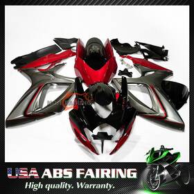 Nf-s0606-009 Zxmt Red Black Silver Fairings Kit Fit For Suzuki Gsxr 600 750 K6 Abs Injection