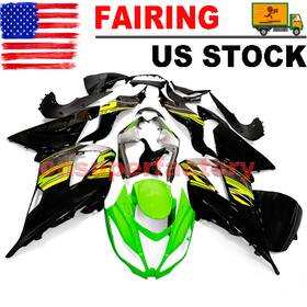 Of-k0613pwg Zxmt Injection Fairing Kit For Kawasaki Ninja Zx6r Zx-6r Zx636 2013-2018 Green Black