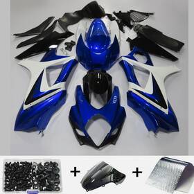 Pm-s1007pwg-b Zxmt Blue And White Fairing Kit With Bolts For Suzuki Gsxr1000 2007 2008 K7 Injeciton Body