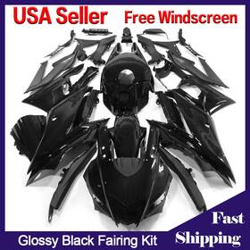 Sf-y0219-gbk Zxmt Fit For Yamaha Yzf R3 / R25 2019-2021 Glossy Black Fairing Kit Abs Bodywork 2020