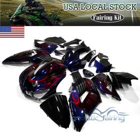 Usff-k1406 Zxmt Red Flame Fairing Kit For Kawasaki Ninja Zx14 Zx14r 2006-2011 Injection Bodywork
