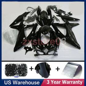 Zs-s0608-gbk Zxmt Gloss Black Bodywork Fairing Kit For Suzuki Gsxr600/750 2008 2009 2010 Bolts