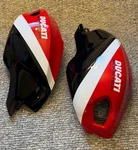 Ducati Monster 696/796/1100 Corse Style Red/black/white Gas Tank Covers. Fixed Price $399.00.