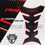 3D Fuel/gas Tank Pad Protector Decal Grip Perforated Gloss Black+chrome Red. Fixed Price $18.78.