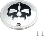 Drag Specialties Split Skull Points Cover 2-HOLE Chrome/black #174414. Fixed Price $28.25.