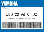 Yamaha Genuine Support, Chain 5B6-22199-01-00. Fixed Price $31.14.