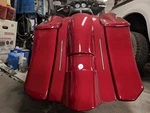 Harley 6"DOWN 9"BACK Extended Saddlebags/led Fender & 8X8 Lids Touring 97-2013. Fixed Price $1345.00.