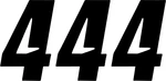 Dcor 45-27-4 Slash Number Plate #4 Black 4". Fixed Price $13.95.