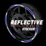For Kawasaki ZX6R Ninja 636 600 18 19 17" Reflective Wheel Stickers Blue SH5. Fixed Price $32.44.