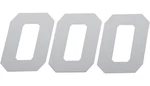 Dcor Race Plate Number #0 6"H White 3-PACK. Fixed Price $12.74.