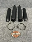 Oem Harley-davidson Muffler Exhaust Dual Short Black 64900343. Fixed Price $325.00.
