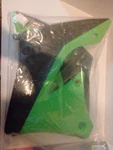 Polisport Black, Green Radiator Shroud Set 09-11 KX450F. Fixed Price $37.00.