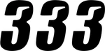 Dcor 45-31-3 Slash Number Plate #3 Black 7". Fixed Price $13.95.