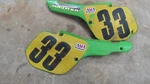 #ucg 87 Kawasaki Kx Right Side Panel Number Plate Crkd Lt 125 250 500 Free Shrod. Fixed Price $59.99.