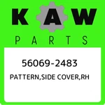 56069-2483 Kawasaki Pattern,side Cover,rh 560692483, New Genuine Oem Part. Fixed Price $40.50.
