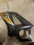 Suzuki GSX-R1000 Front Left Cowl Black Part No 94485 21H Used Race Cut. Fixed Price $50.00.