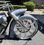 Harley Davidson Road King Stretched Raked Nacelle & Cap Flhp Bagger. Fixed Price $449.00.