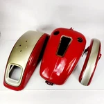 2002 Harley Softail Duece Gas Tank Fender Paint Tin Set Diamond Ice / Real Red. Fixed Price $712.45.