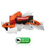 Ktm 125/150/250/350/450 Sxf 2016-2018 Orange/white Polisport Plastics Kit. Fixed Price $140.63.