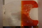 Memphis Shades Slim 17" Tall Gradient Orange Windshield For Motorcycle. Fixed Price $153.69.