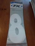 Qty 6 Factory Effex 8IN. White #8 Standard Numbers Decal FX02-4488 945281. Fixed Price $24.99.