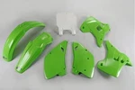 Ufo Plastic Kit 1993 Kawasaki KX125/250 Front Rear Fender Shrouds # Plates. Fixed Price $169.95.