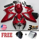 Glossy Red Fairing Kit Abs Bodywork For Suzuki GSXR600 / GSXR750 2006 2007 Usa. Fixed Price $349.00.
