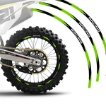 For Kawasaki Kx 450 20-21 Wheel Stickers Rim 21" 19" Dirt Bike R01B Green. Fixed Price $28.75.