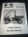 Kawasaki Mule 500 KAF300 Service Manual Pn 99924-1146-02 P3. Fixed Price $25.00.
