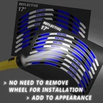For Suzuki GSX1300R Hayabusa 15 16 18 17" Reflective Wheel Stickers Blue SH5. Fixed Price $32.44.