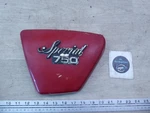 1978 Yamaha XS750 Triple Y20883) Red Left Side Cover Panel With Emblem. Fixed Price $63.24.