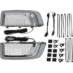 Kuryakyn 5063 Chrome Tracer Led Fairing Lower Grilles - Run & Turn White Amber. Fixed Price $299.99.