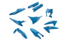 Ktm 00010000389K - Plastic Parts Kit, Blue. Fixed Price $230.99.