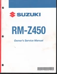Suzuki RM-Z450 Owner's Service Manual 99011-28H50-03A MN2585. Fixed Price $24.95.