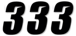 Dcor Slash Plate Number #3 7"H Black 3-PACK. Fixed Price $11.83.