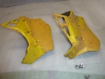 1984-88 Suzuki RM250 Left Right Radiator Shroud 17761-14500-25Y. Fixed Price $74.99.