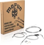 Mofun Non-abs Front Brake Line & Clutch, Throttle, Idle Cable Kit For Harley. Fixed Price $121.49.
