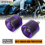 2X M12 Engine Saddlebags Crash Bar Guard End Balls For Harley Touring Softail. Fixed Price $26.59.