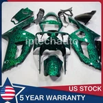 Green Forged Carbon Fiber Fairings Bodywork Kawasaki Ninja ZX6R 2003-2004 Us. Fixed Price $479.00.
