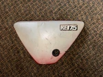 76 Kawasaki KE-175 Left Side Panel, 36001-049-4A. Fixed Price $50.00.