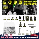 253PCS Motorcycle Fairing Bolt Kit M5 M6 Aluminum Screws Nuts Silver Sportbike. Fixed Price $27.99.